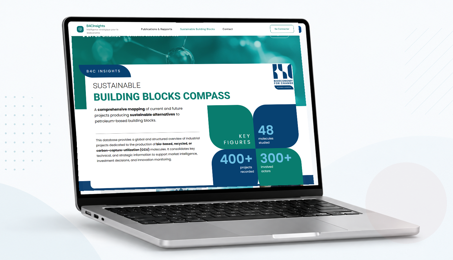 Interface actuelle de Sustainable Building Blocks Compass